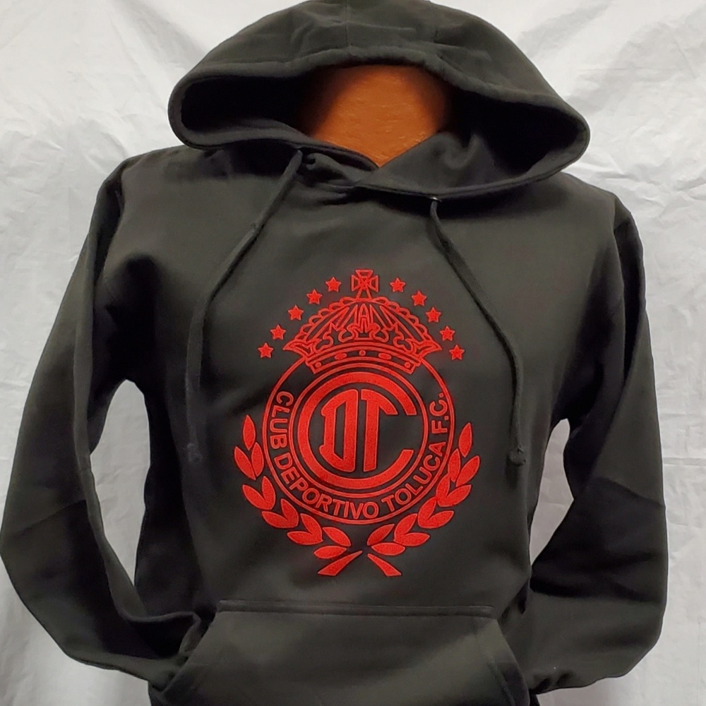 New! Club Deportivo Toluca Hoodie Super Flock logo